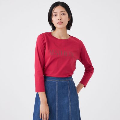 ＜TRANSWORK (Women)＞【ウォッシャブル】コーコランバイオスムースプリントＴシャツ