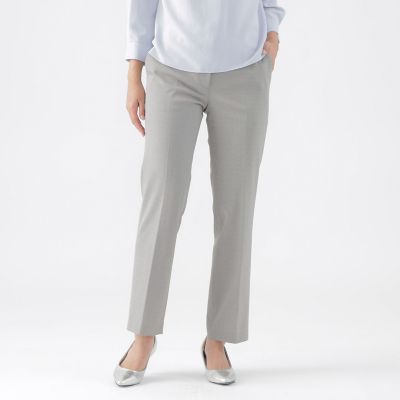 ＜TRANSWORK (Women)＞【美シリーズ】【ウォッシャブル】【セットアップ対応】トリアセスビンモクロディパンツ