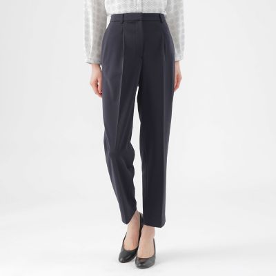 ＜TRANSWORK (Women)＞【美シリーズ】【ウォッシャブル】【セットアップ対応】トリアセトリコテーパードパンツ