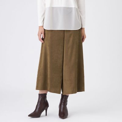 ＜TRANSWORK (Women)＞【ウォッシャブル】ストレッチスエードパンツ