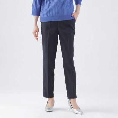 ＜TRANSWORK (Women)＞【透け防止】【吸水速乾】【接触冷感】【ＵＶ対策】【ウォッシャブル】ドライオックスストレートパンツ