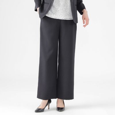 ＜TRANSWORK (Women)＞【美シリーズ】【ＵＶ対策】【着用しわ軽減】【ウォッシャブル】エアリーコードレーンワイドストレートパンツ