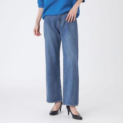 ＜TRANSWORK (Women)＞【ウォッシャブル】ブレンドデニムパンツ