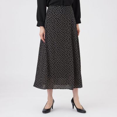 ＜TRANSWORK (Women)＞【ウォッシャブル】ノルディスドットスカート