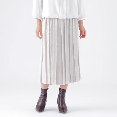 ＜TRANSWORK (Women)＞【ウォッシャブル】レースジャカードリバーシブルスカート