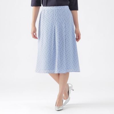 ＜TRANSWORK (Women)＞【ウォッシャブル】【セットアップ対応】スピリットジオメプリントスカート