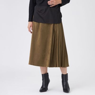 ＜TRANSWORK (Women)＞【ウォッシャブル】ストレッチスエードスカート