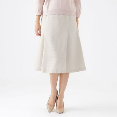 ＜TRANSWORK (Women)＞【美シリーズ】【ウォッシャブル】ラメツイーディージャージマーメイドフレアスカート