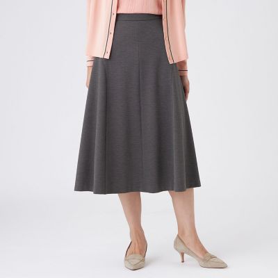 ＜TRANSWORK (Women)＞【美シリーズ・セットアップ対応・ウォッシャブル】プレミアムジャージスカート