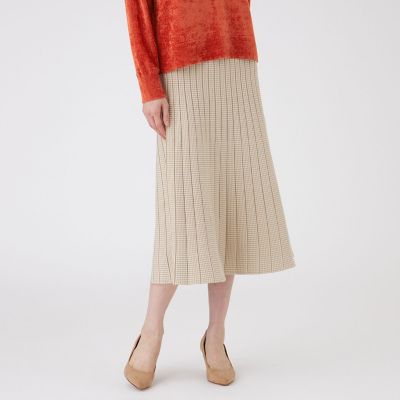 ＜TRANSWORK (Women)＞【ウォッシャブル】リバーシブルニットスカート