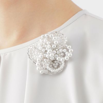＜TRANSWORK (Women)＞オケージョン編みパールブローチ