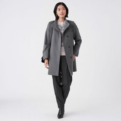 レディース mannine グレー ウールコート
