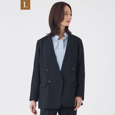 ＜TRANSWORK L (Women/大きいサイズ)＞【Ｌ】【吸水速乾・ウォッシャブル】Ｒｅｆｌａｘキャンバスジャケット