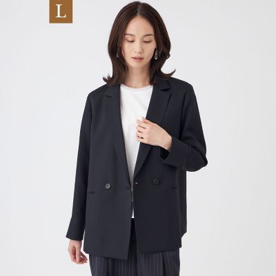 ＜TRANSWORK L (Women/大きいサイズ)＞【Ｌ】【ＵＶ対策・着用しわ軽減・ウォッシャブル】エアリーコードレーンテーラードジャケット