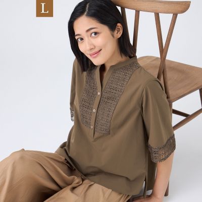 ＜TRANSWORK L (Women/大きいサイズ)＞【Ｌ】【ウォッシャブル・接触冷感・ＵＶ・防シワ】ファンクションタイプライターブラウス