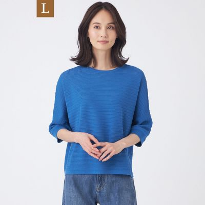 ＜TRANSWORK L (Women/大きいサイズ)＞【Ｌ】【ウォッシャブル】シアーニットプルオーバー
