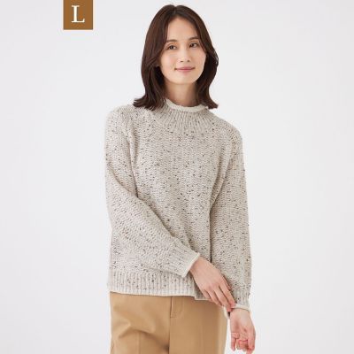 ＜TRANSWORK L (Women/大きいサイズ)＞【Ｌ】スパングルファンシーヤーンプルオーバー