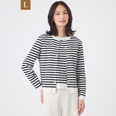 【Ｌ】【ウォッシャブル】セーターマシンカーディガン