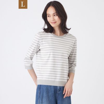 ＜TRANSWORK L (Women/大きいサイズ)＞【Ｌ】【ウォッシャブル】セーターマシンカットソー