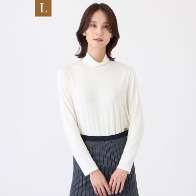 ＜TRANSWORK L (Women/大きいサイズ)＞【Ｌ】【ウォッシャブル・吸湿発熱】サクラウォームベア天カットソー