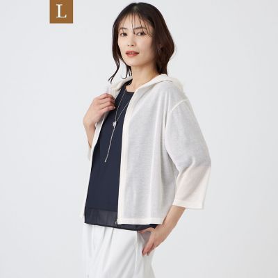 ＜TRANSWORK L (Women/大きいサイズ)＞【Ｌ】【ウォッシャブル・接触冷感・抗菌防臭・防しわ（着用じわ）】リバーフライスパーカー