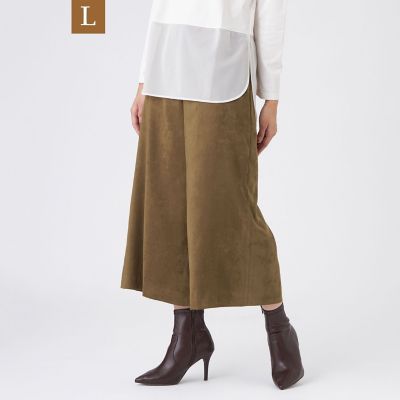 ＜TRANSWORK L (Women/大きいサイズ)＞【Ｌ】【ウォッシャブル】ストレッチスエードパンツ