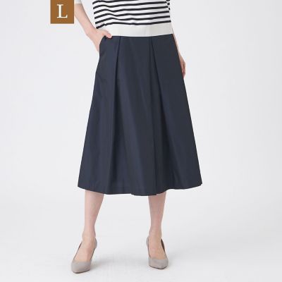 ＜TRANSWORK L (Women/大きいサイズ)＞【Ｌ】【ウォッシャブル】シャンブレーメモリータフタスカート