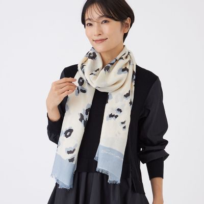 ウォッシャブル】レオパードシルクストール | EVEX by KRIZIA (Women