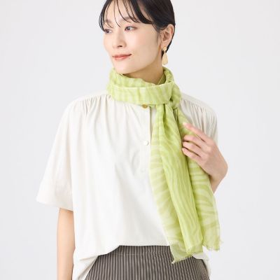 【カズエ未使用リゾート】Papas➕GIERRMIドット柄綿麻高級ストール NOLITA LABORATORY ストール マフラー 「 NOLITA / ノリータ