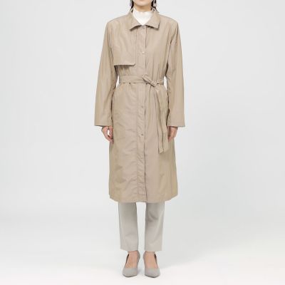 カタログ掲載品】【ウォッシャブル】シャンブレータフタロングコート