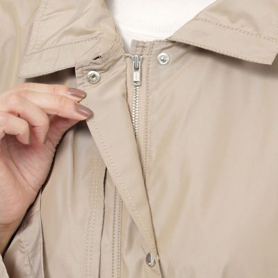 カタログ掲載品】【ウォッシャブル】シャンブレータフタロングコート