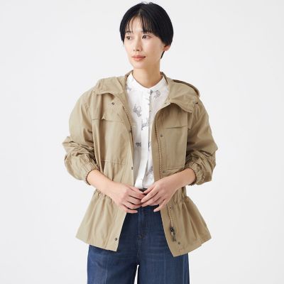 ＜EVEX by KRIZIA (Women)＞【カタログ掲載・はっ水・マシンウォッシャブル】ライトタフタブルゾン