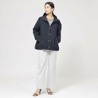 ウォッシャブル】【はっ水】ライトタフタフーデッドブルゾン | EVEX by