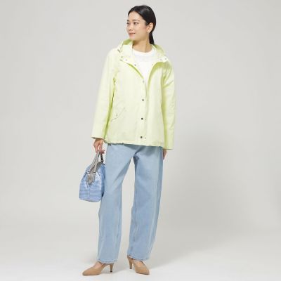 超美品☆【ebure】ライトタフタブルゾン ウォッシャブル】【はっ水】ライトタフタフーデッドブルゾン | EVEX by
