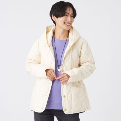 カタログ掲載】【ウォッシャブル】フーデッドキルティングダウン