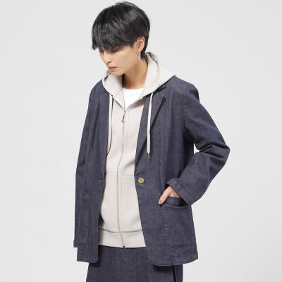 ＜EVEX by KRIZIA (Women)＞【カタログ掲載品】【ウォッシャブル】ナチュラルストレッチデニムテーラードジャケット