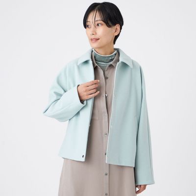 カタログ掲載】【ウォッシャブル】ウールライクジャージ ブルゾン