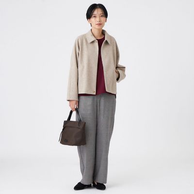 カタログ掲載】【ウォッシャブル】ウールライクジャージ ブルゾン