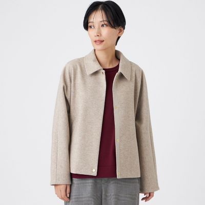 カタログ掲載】【ウォッシャブル】ウールライクジャージ ブルゾン