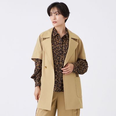 ＜EVEX by KRIZIA (Women)＞【防しわ】【イージーケア】【マシンウォッシャブル】オータムタンブラーポンチョジレ