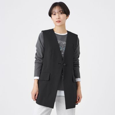 ＜EVEX by KRIZIA (Women)＞【マシンウォッシャブル】テックスブリッドＶネックジレ