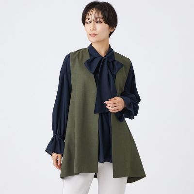 ＜EVEX by KRIZIA (Women)＞【吸水速乾】【遮熱】【着用じわ防止】【ストレッチ性】ドライメランジフレアジレ