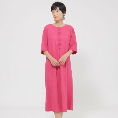 ＜EVEX by KRIZIA (Women)＞【ウォッシャブル】サッカーストレッチタックワンピース