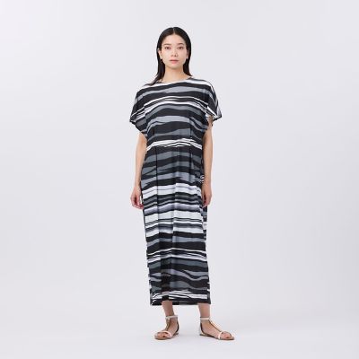 ＜EVEX by KRIZIA (Women)＞【カタログ掲載品】【接触冷感】【ＵＶ対策】【ウォッシャブル】コンチェロアニマルボーダーワンピース