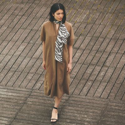 ＜EVEX by KRIZIA (Women)＞【カタログ掲載品】【接触冷感】【ＵＶ対策】【ウォッシャブル】リネンライクタンブラーワンピース