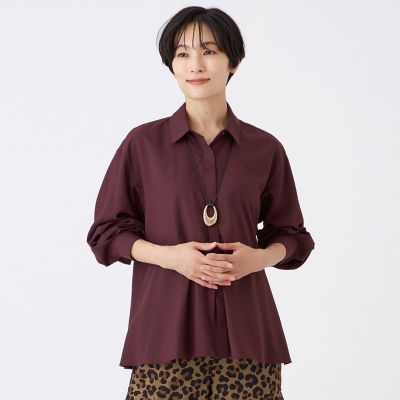 ＜EVEX by KRIZIA (Women)＞【接触冷感】【マシンウォッシャブル】スパンローンペプラムシャツ