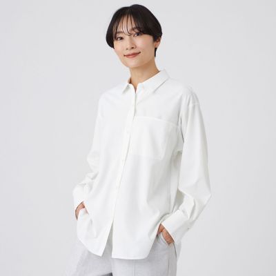 ＜EVEX by KRIZIA (Women)＞【マシンウォッシャブル】ソフトタイプライターストレッチシャツ