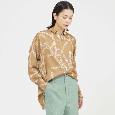 ＜EVEX by KRIZIA (Women)＞【カタログ掲載品】【ウォッシャブル】ゼブラロゴプリントシャツ