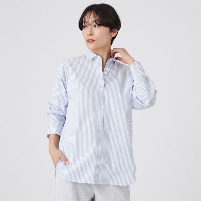 ＜EVEX by KRIZIA (Women)＞【ウォッシャブル】コットンブレンドストライプシャツ