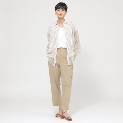 カタログ掲載品】【ウォッシャブル】シアーコンビストライプロング